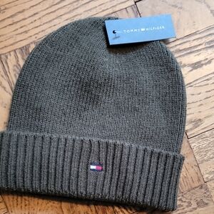 TOMMY HILFINGER/Olive Green/Ribbed Cuffed Beanie